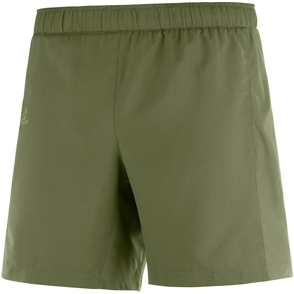 Salomon Singapore Mens Shorts - AGILE 2IN1 M Olive | 78315-UTVJ